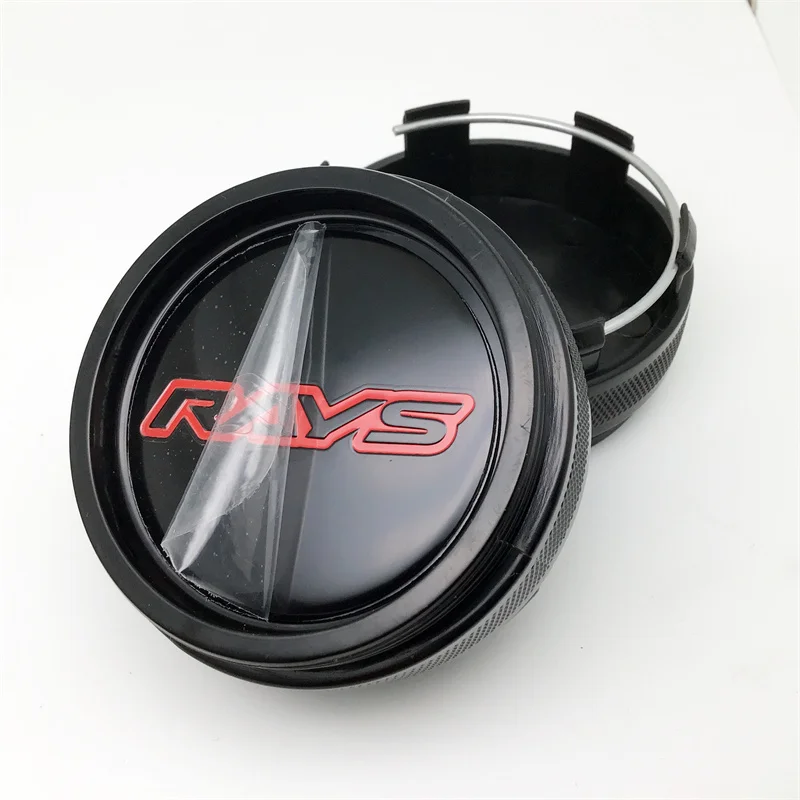 4pcs 66mm Rays VOLK CE28 TE37 RE30 TTA ZE40  Wheel Center Caps Hub Cover  Emblem Badge Car Styling Accessories