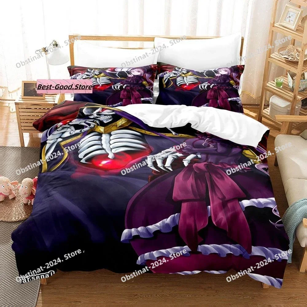 OVERLORD Bedding Set Print single Comforter Quilt Bed Cover Duvet Cover Pillow Case 3 Pieces Kids Adult Size Air conditioning is