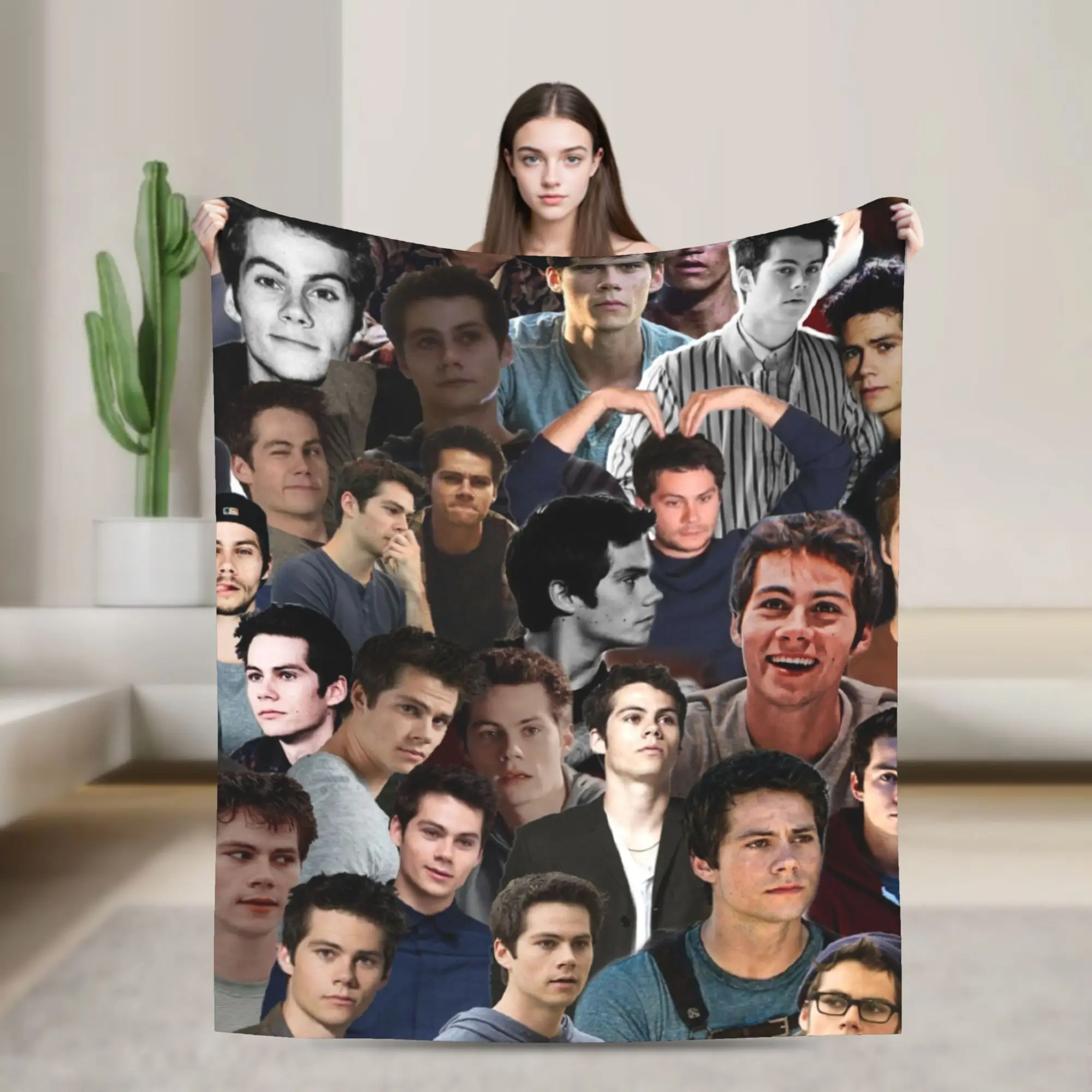 Dylan O'Brien Stiles Blankets Fleece Spring/Autumn Actor Breathable Lightweight Thin Throw Blanket for Bed Car Rug Piece