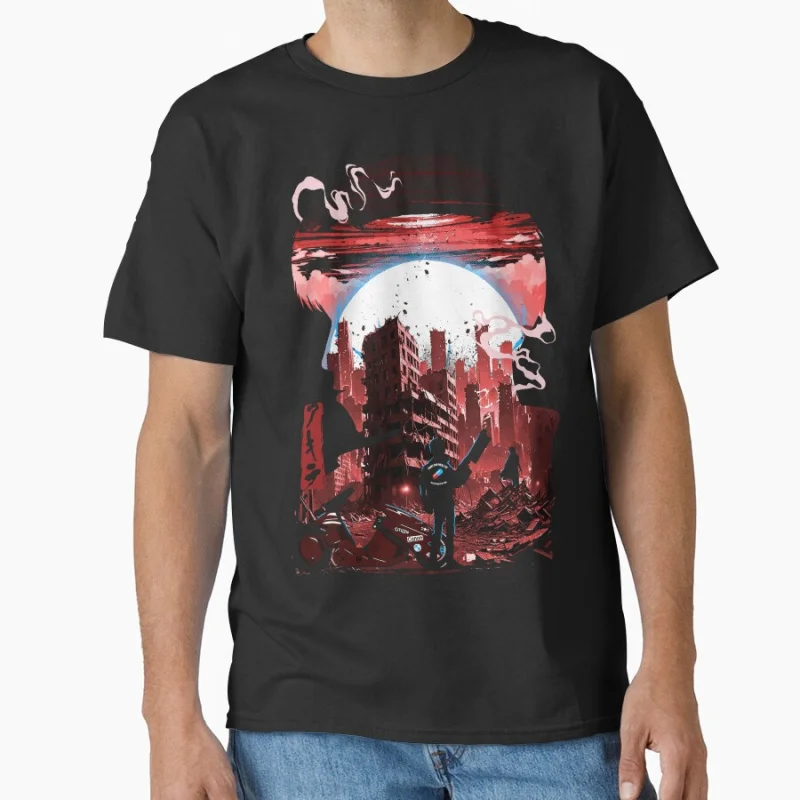 

Neo-Tokyo Blues Explosion Akira Cyberpunk Anime T shirt Large size Tops Manga Graphic Print Y2k Clothes Cartoon Tee