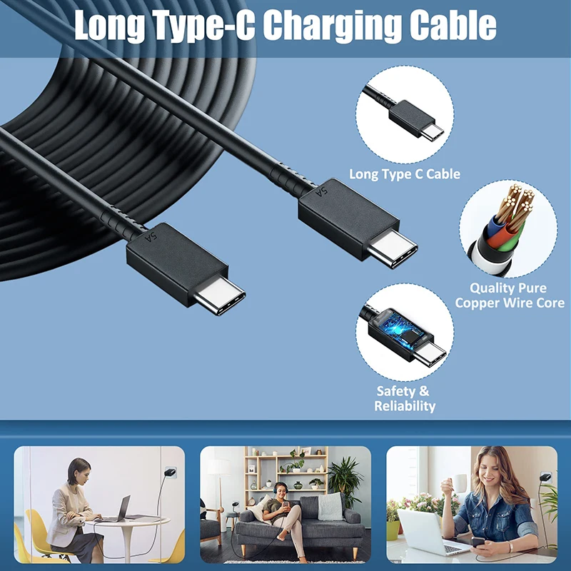 PD 45W For Samsung USB Type C to Type C EU US Super Fast Charger For Galaxy S24 S23 S22 S21 Ultra Z FliP6 Note 20 10 Data Cable