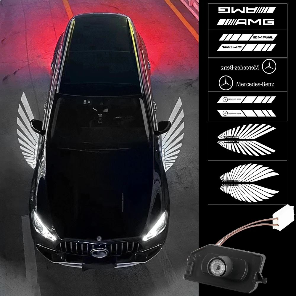 Tapis de rétroviseur dynamique pour voiture, lampe de Projection ailes d'ange pour Mercedes Benz AMG GLA GLB GLC CLS EQC A B C E S Class