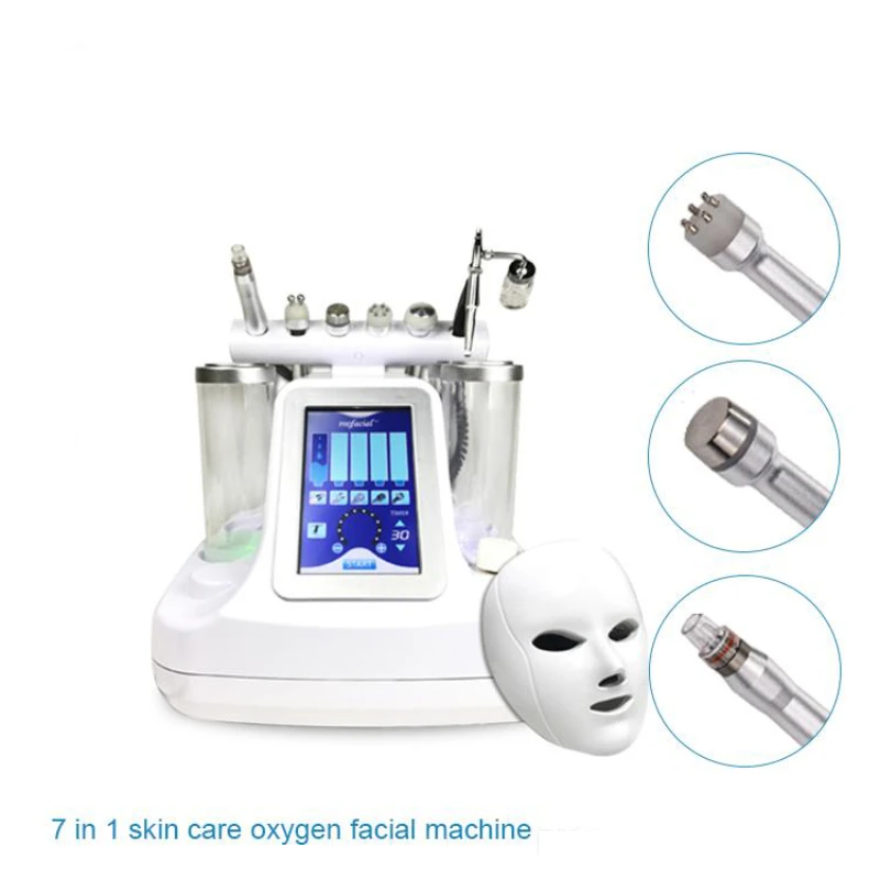 7 in 1 Dermabrasion Peel Spa Facial Machine Skin Rejuvenation Water Oxygen Small Gas Bubble Machine