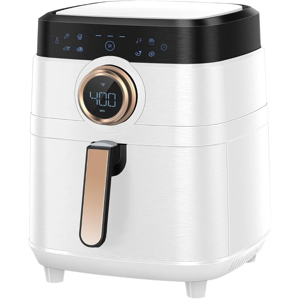 

8QT Large Air Fryer 1700W, 8-in-1 touch screen Air Fryer dishwasher safe non-stick, white