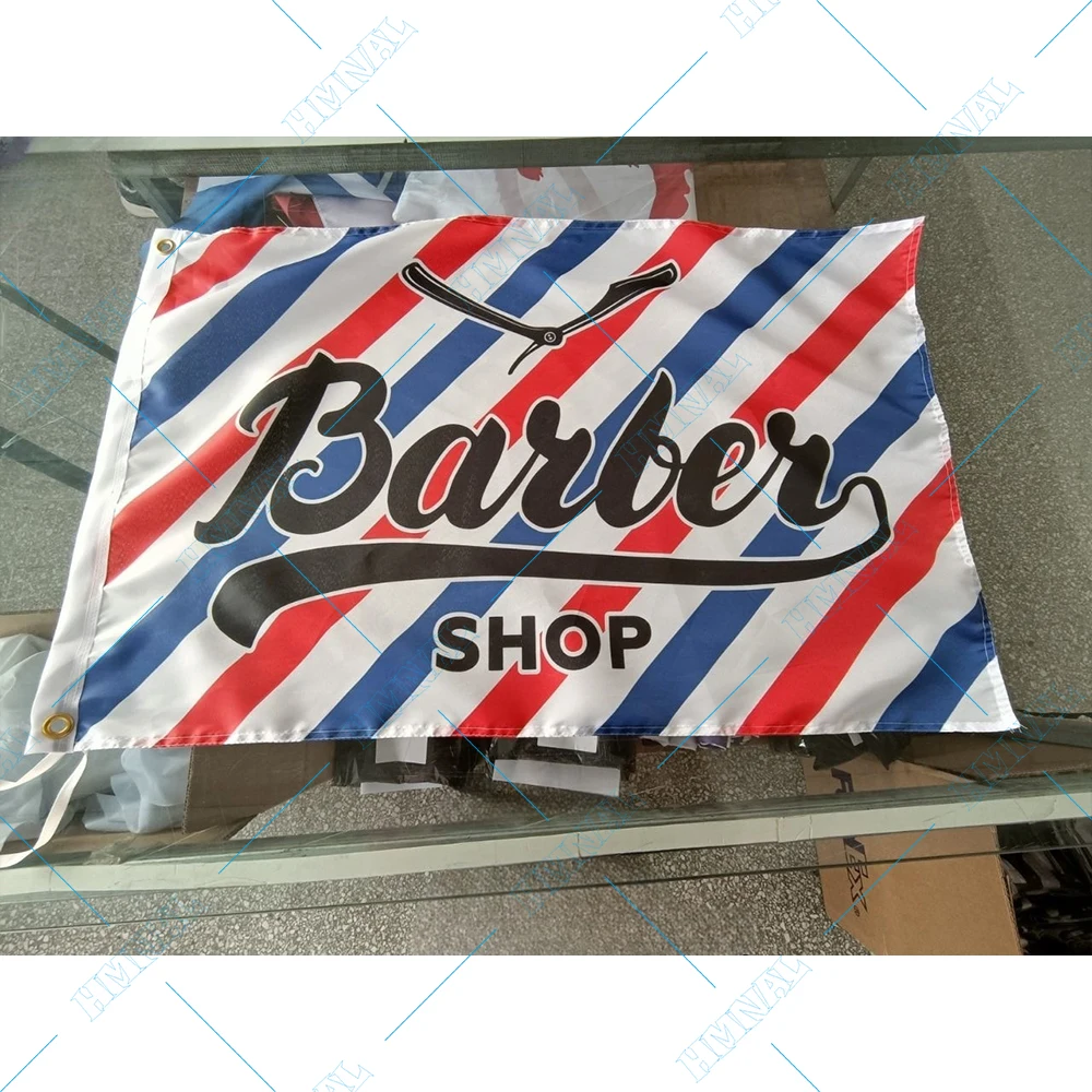 

150x90cm BARBER SHOP Flag 3X5FT CUSTOM GIFT BANNER