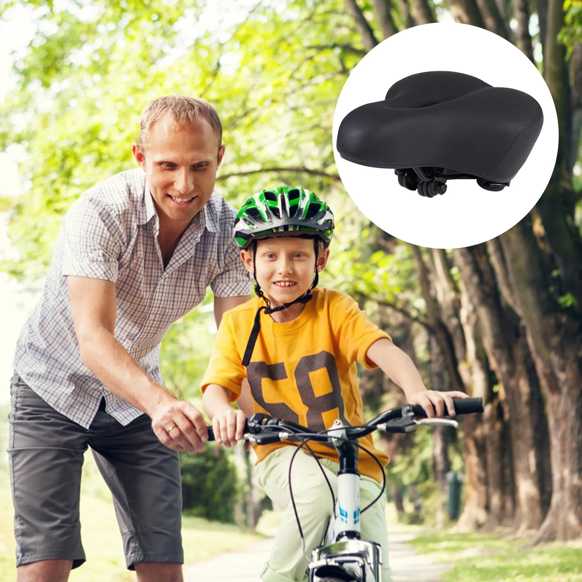 

1Pcs Hollowed-Out Mountain Bike Saddle Premium PU Comfortable Lightweight Shockproof Universal Fit for Road Racing Cycling