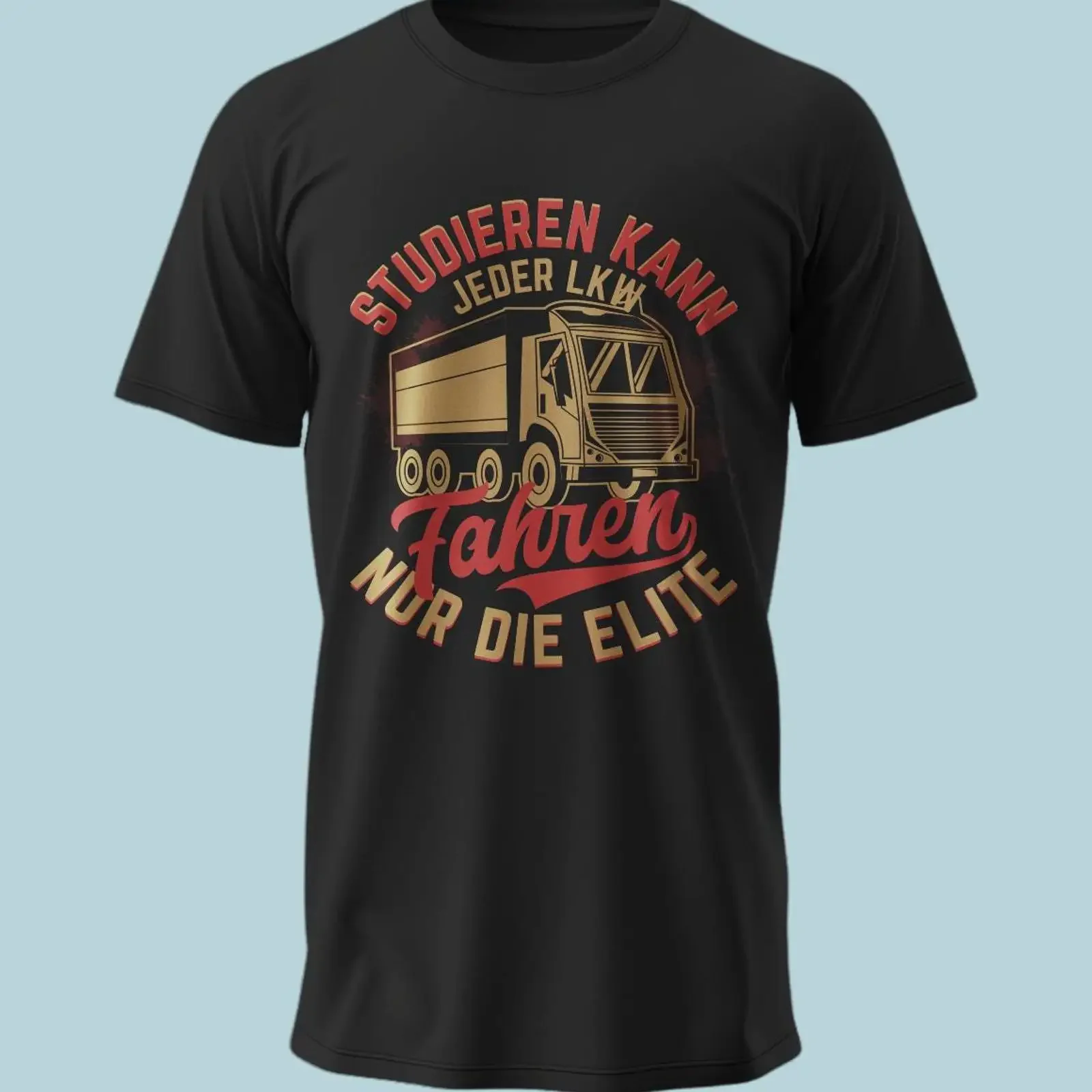 Anyone can study only the elite drive trucks Funny Trucker T Shirt for Men Truck Drivers vintage Washed Casual designer clothes