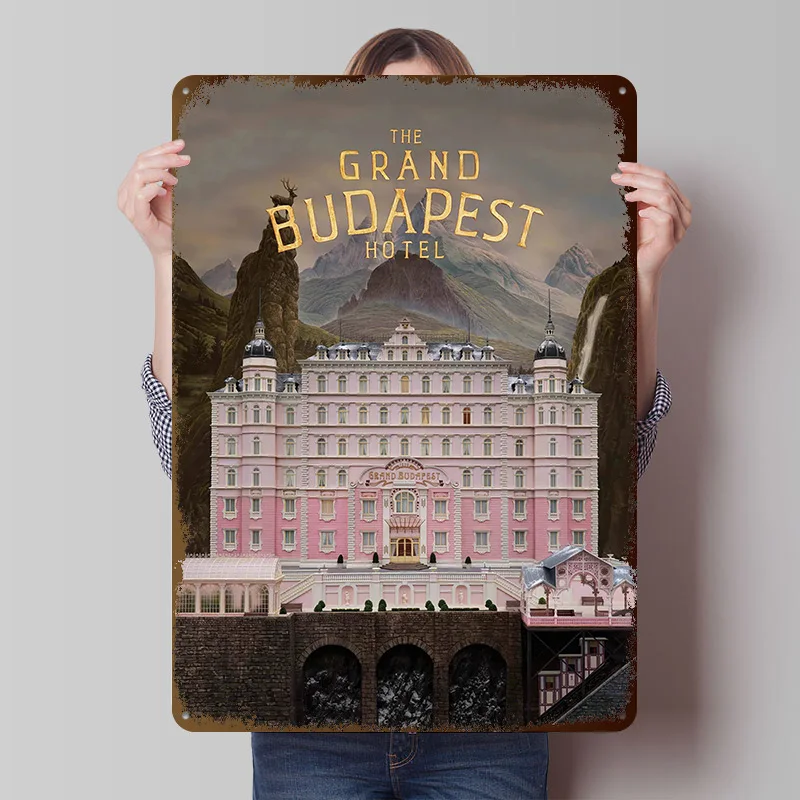 The Grand Budapest Hotel Metal Poster Custom Wall Art Retro Vintage Tinplate Signs for Bathroom Decor Room Decoration Garage