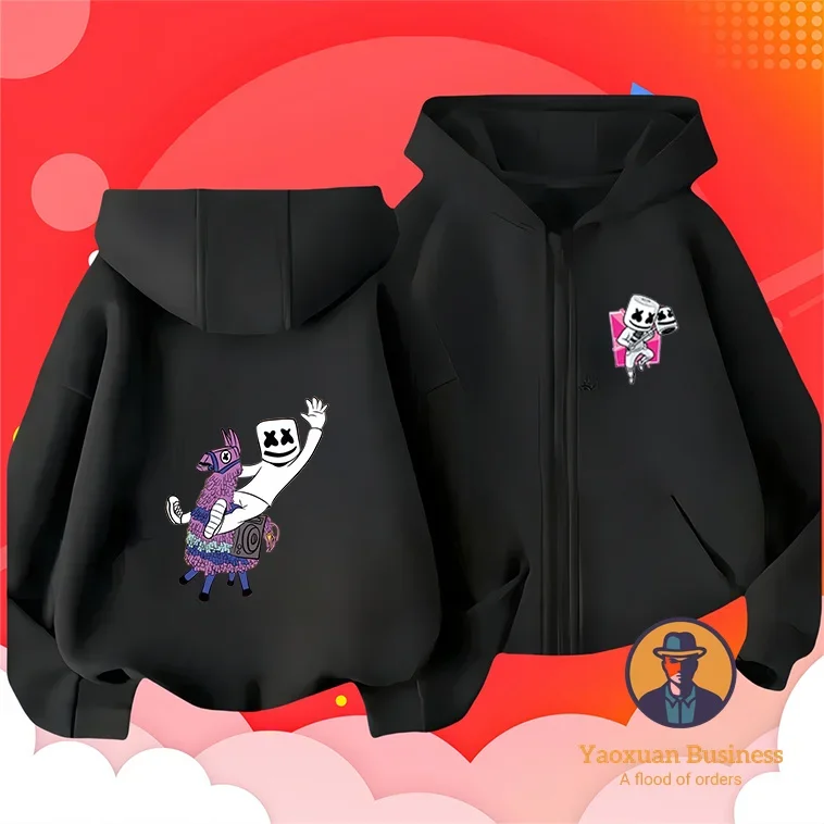 عرض ساخن لعام 2025 من Fortnite للأطفال والبنات والأولاد بغطاء للرأس مطبوع عليه رسوم كرتونية لطيفة دافئة مقاومة للرياح موضة الخريف والشتاء #2