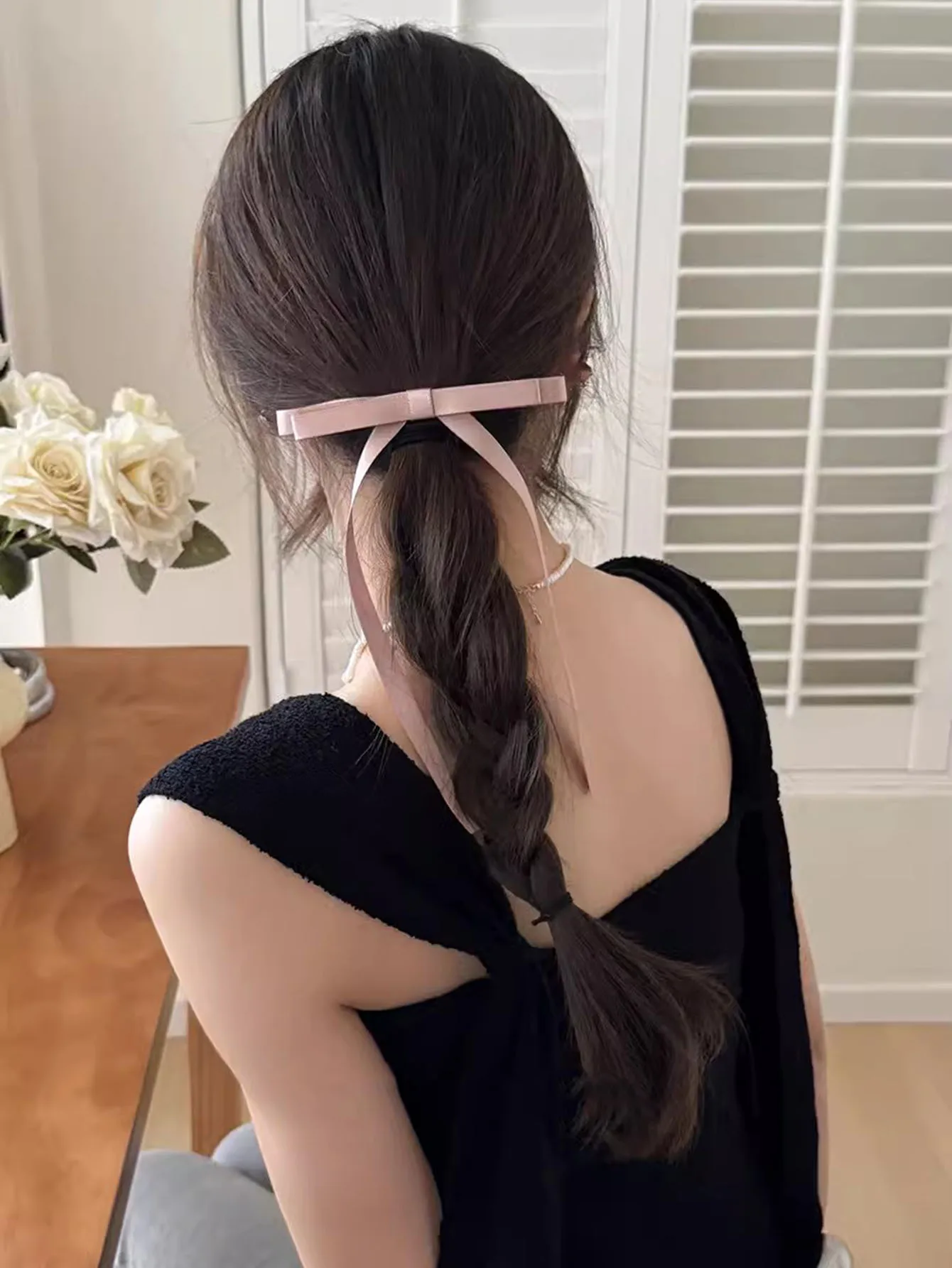 Lystrfac Fashion Bow Tie Ribbon Hair Clips for Women Girls Cute Back Head Top Clip Hairpin  Hairgrips Hair Accessories