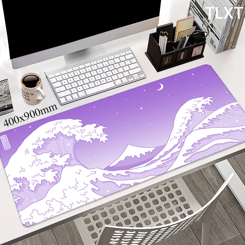 

Aesthetic Large Mouse Pad Great Wave Art Mousepad Rug Accessories Computer Mause Mat Company PC Table Carpet Deskmat Mausepad