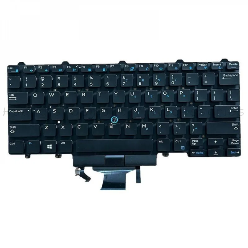 SS+New US Layout Backlit Laptop Keyboard For Dell Latitude E5450 E5470 E7450 E7470 PN D19TR Replacement Part