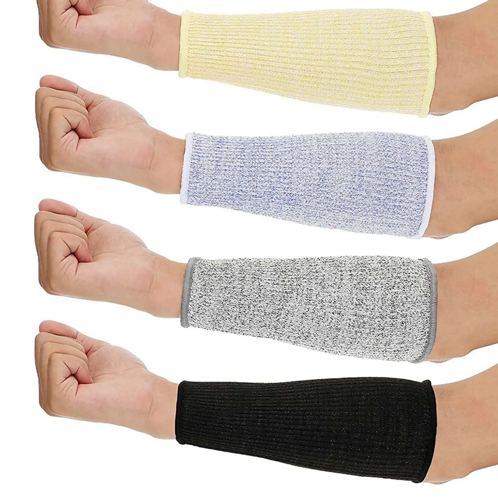 Mangas de protección de brazo resistentes a Cortes y quemaduras, protectores de antebrazo para piel fina y abolladuras, 4 pares