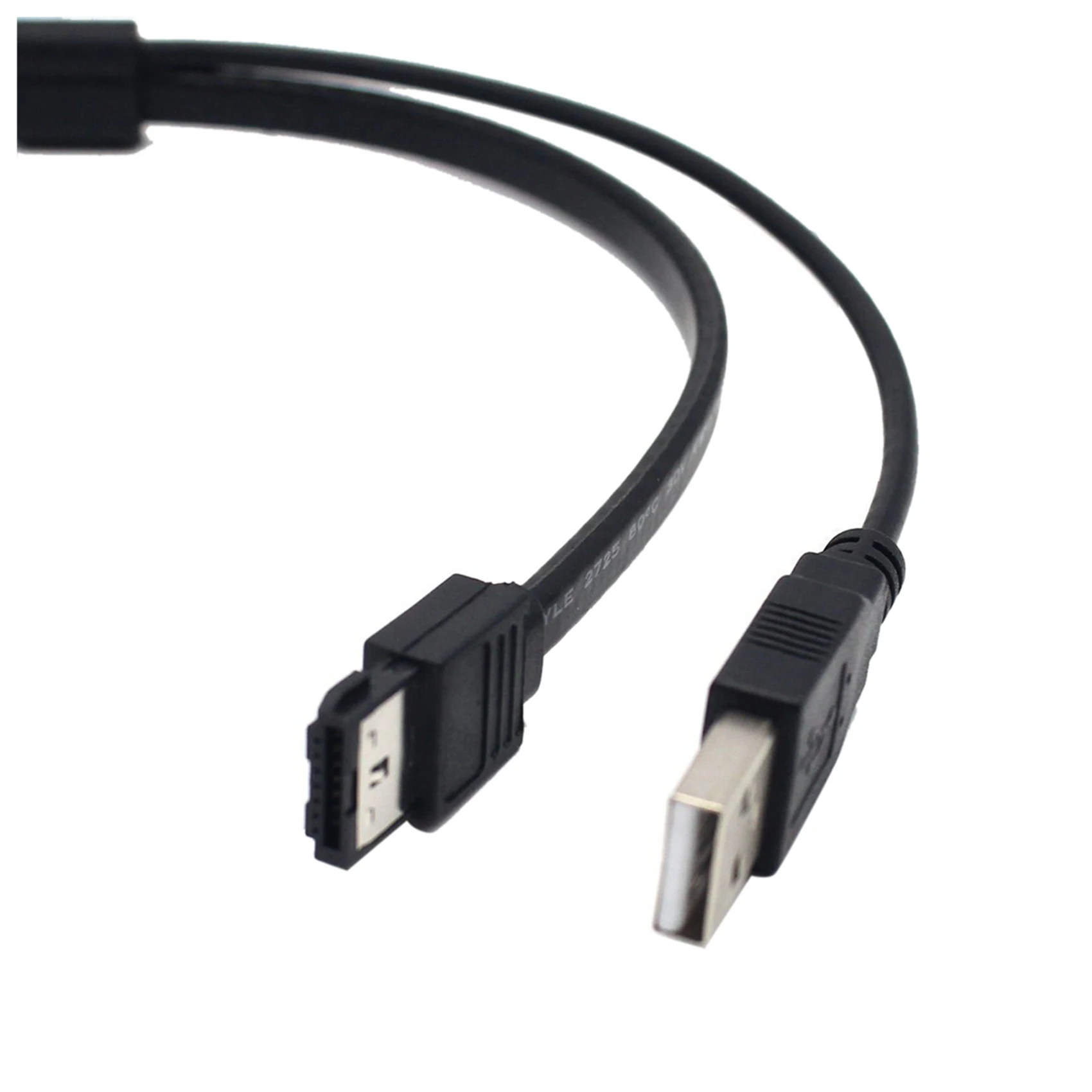 2X 2.5 Inch Hard Disk Drive SATA 22Pin To ESATA Data USB Powered Cable Adapter For Optimized For SSD, Support UASP SATA
