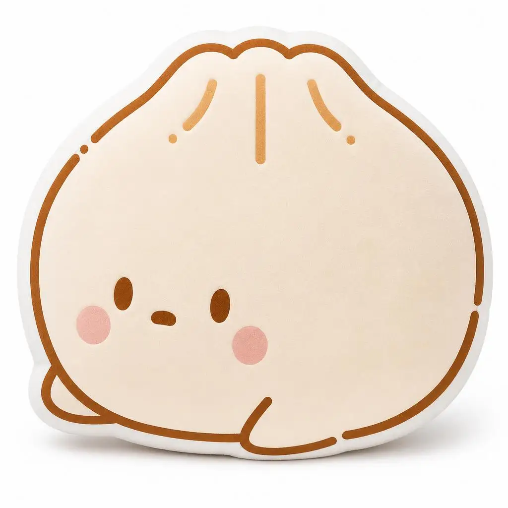 Dumpling Cute Food Plush Pillow Cushion Irregular Stuffed Throw Pillow Home Decor Gift Sofa Bed Couch