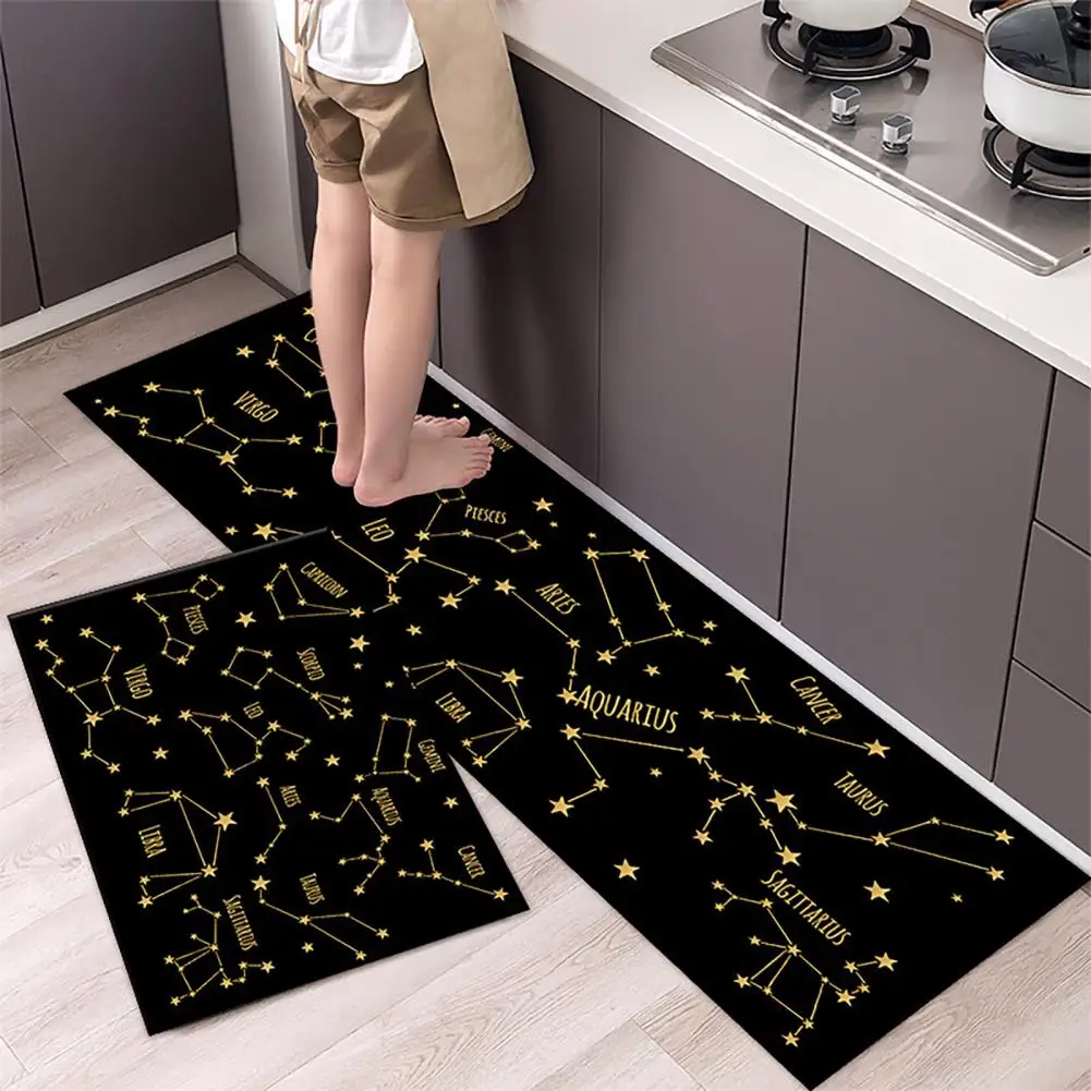 Polyester Fiber Floor Mat Soft Absorbent Kitchen Carpet Keep Floors Clean Comfortable Room Easy to Maintain Home Accessories