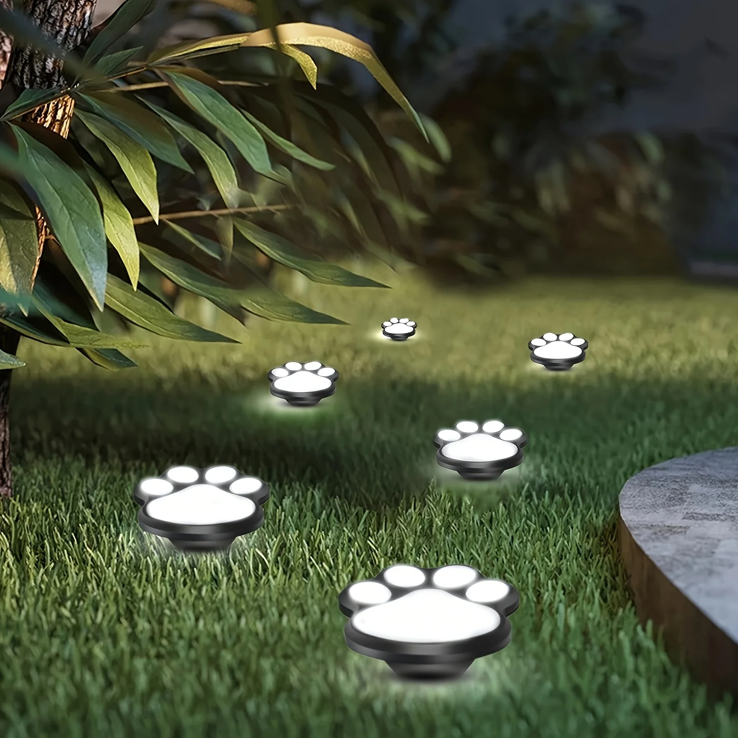 4 قطعة مصباح ليد بالطاقة الشمسية القط مخلب مصباح في الهواء الطلق مقاوم للماء حديقة مصباح تحت الأرض الديكور المشهد جو أضواء مدفونة #5