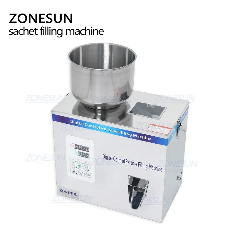 ZONESUN Tea Filling Machine New Type 1-100g Tea Weighing Machine Grain Medicine Seed Salt Packing Machine Powder Filler