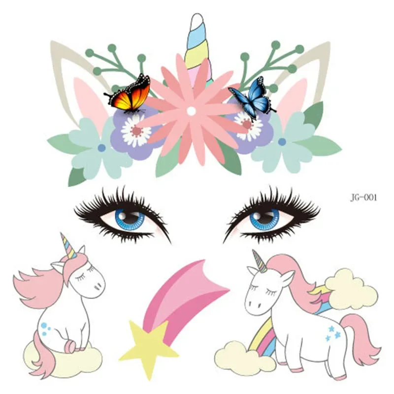 Glitter Face Stickers Tattoo for Children Waterproof Temporary Tattoo for Kid Festival Glitter Face Tiger Tattoo Festival Makeup