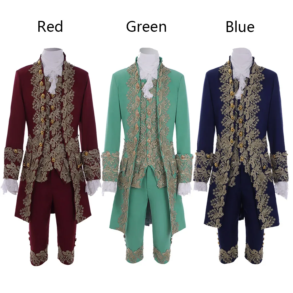 Century Men\'s Victorian Costume Regency Tailcoat Jacket Marie Antoinette Costume Suit Halloween Partywear Costume Outfit