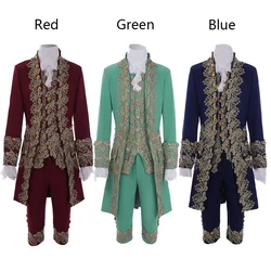 Century Men's Victorian Costume Regency Tailcoat Jacket Marie Antoinette Costume Suit Halloween Partywear Costume Outfit