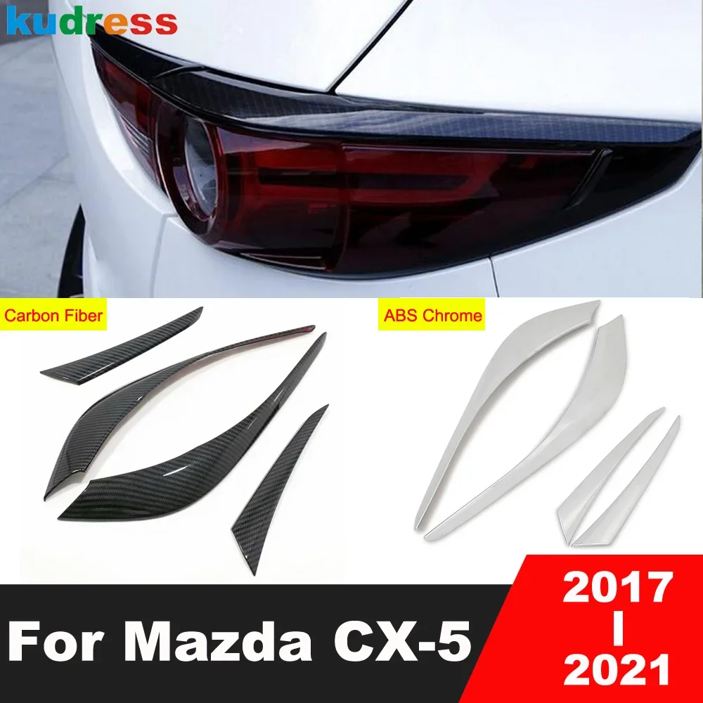 

Накладка на задний фонарь для Mazda CX5 CX-5 KF 2017-2020 2021, карбоновый автомобильный задний фонарь, накладки на рамку для век, бровей, аксессуары