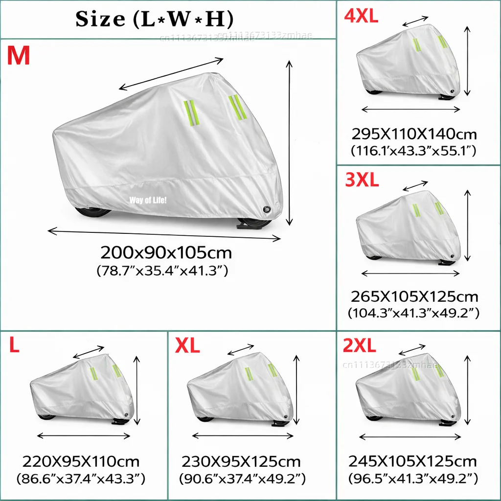 for SUZUKI 650 VSTROM V STROM DL 650 DL XT DL650 650XT Motorcycle Cover Waterproof UV Protective All Weather Cover