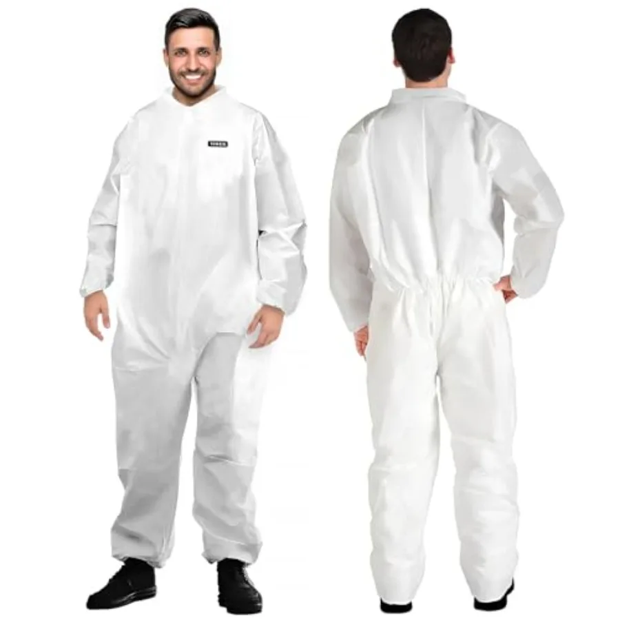 

Одноразовый защитный комбинезон Hazmat для тяжелых работ, полноразмерный, для маляров, 7 размеров, с различными спецификациями, для мужчин и женщин
