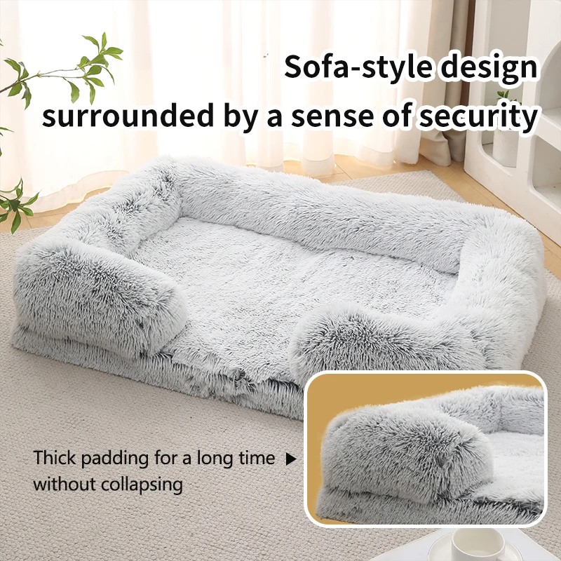 Dog Couch Bed Plush And Comfortable Durable Calming Dog Bed Nonskid Bottom Orthopedic Dog Beds Medium Size Dogs Pet Cat Beds