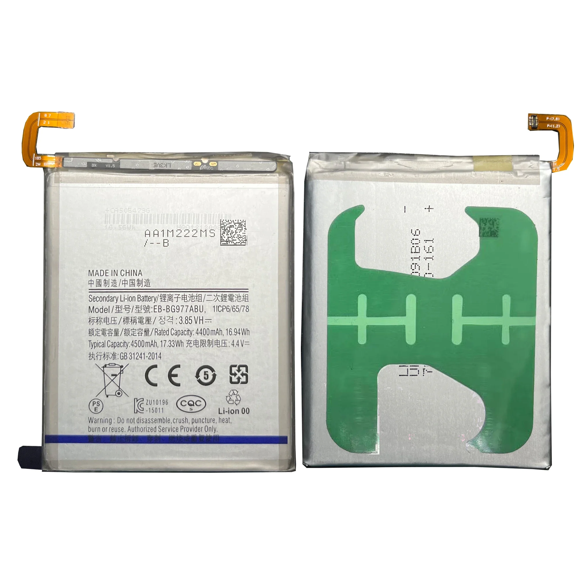 EB-BG977ABU de batería de alta capacidad para Samsung Galaxy S10, Versión 5G, SM-G977/T, SM-G977B/T, G977U, G977N, G9770, 100%