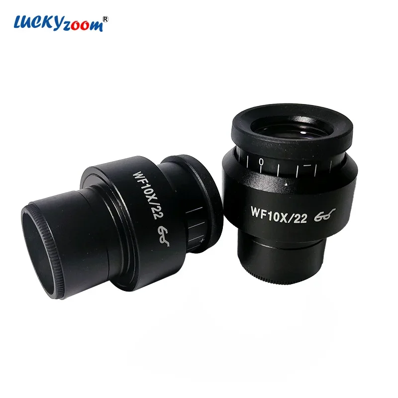 2pcs Stereo Microscope Eyepiece 10X Wide Field Binocular Trinocular Microscopio Oculars 30MM Mount High Eye Point Optical Len