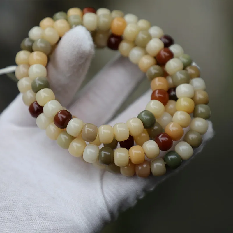 9*Bucket Of Oil-Treated Old , Seed Loose , 108 Root Prayer Beads