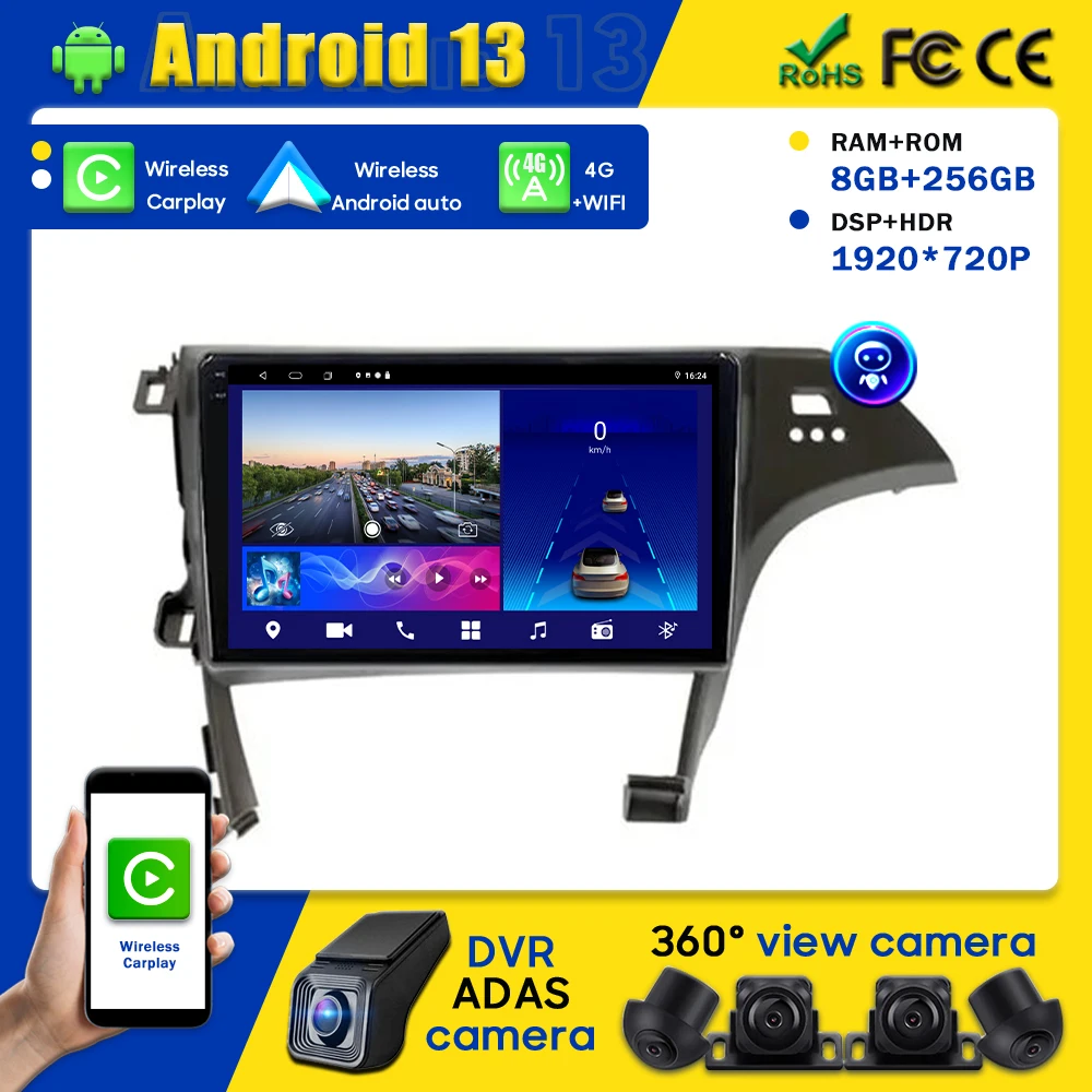 

Автомагнитола 2 din на Android для Toyota Prius XW30 2009-2015 RHD правый руль воспроизведение видео автовоспроизведение 2 din GPS Мультимедиа