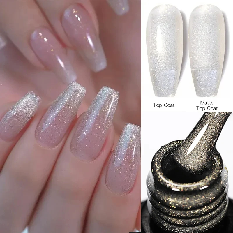 UR SUIKER 7.5ml Gold Aurora Milky Jelly Witte Gel Nagellak Glitter Vonken Semi-permanente Vernis Losweken UV Gel manicure