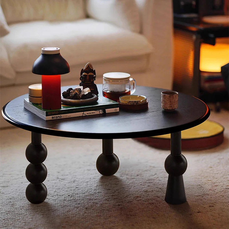 

Rustic Wabi Sabi Coffee Tables Modern Round Unique Japanese Coffee Table Premium Elegant Table Basse Salon Furniture Home