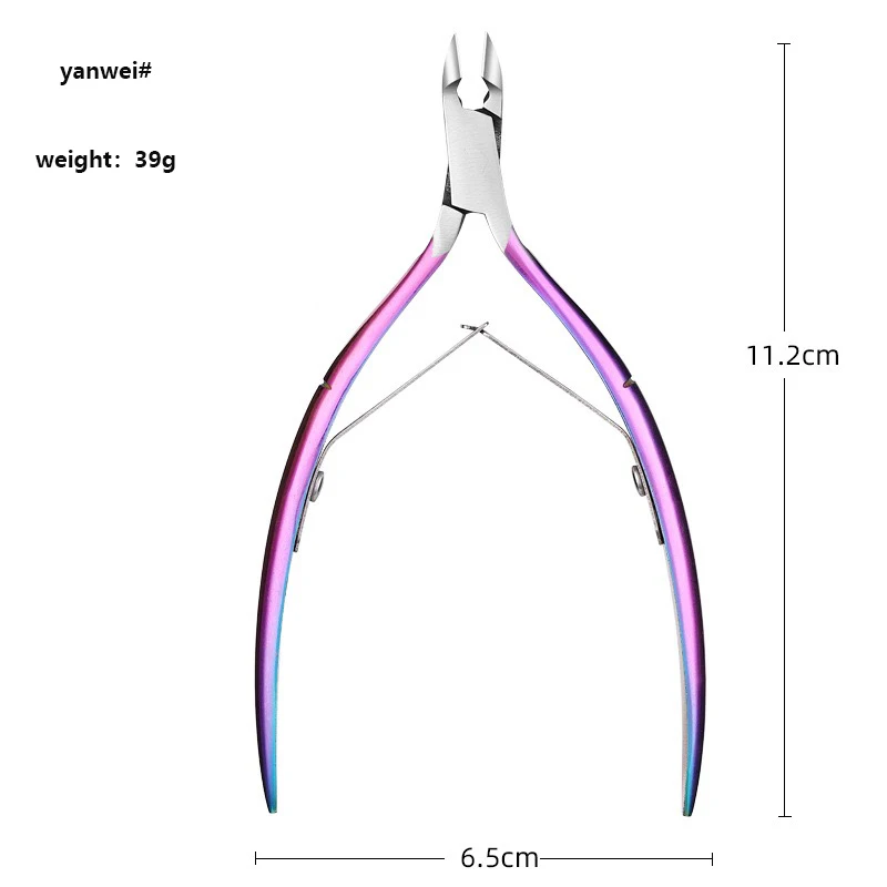 1pc profissional cortador de cutícula pinças de unhas tesoura manicure empurrador pedicure tong removedor de pele morta ferramenta de recrescimento de cutícula do prego
