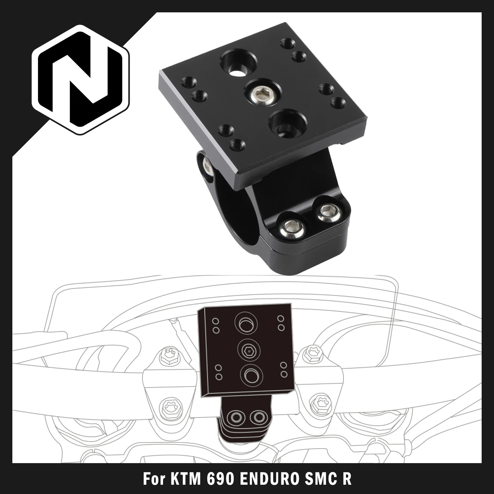 

NICECNC For KTM 690 Enduro SMC R 2008-2018 For Husqvarna 901 Norden 2022-2023 Navigation GPS Mount Bracket EXC 300 TE 300 EC 300