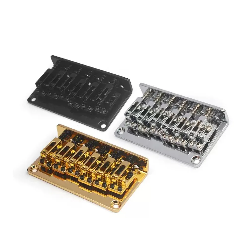 Guitar Bridge 73x40.3MM Tailpiece Bottom Rear Stringing Dual Channel 10.5 String Distance Multi-point Adjustment