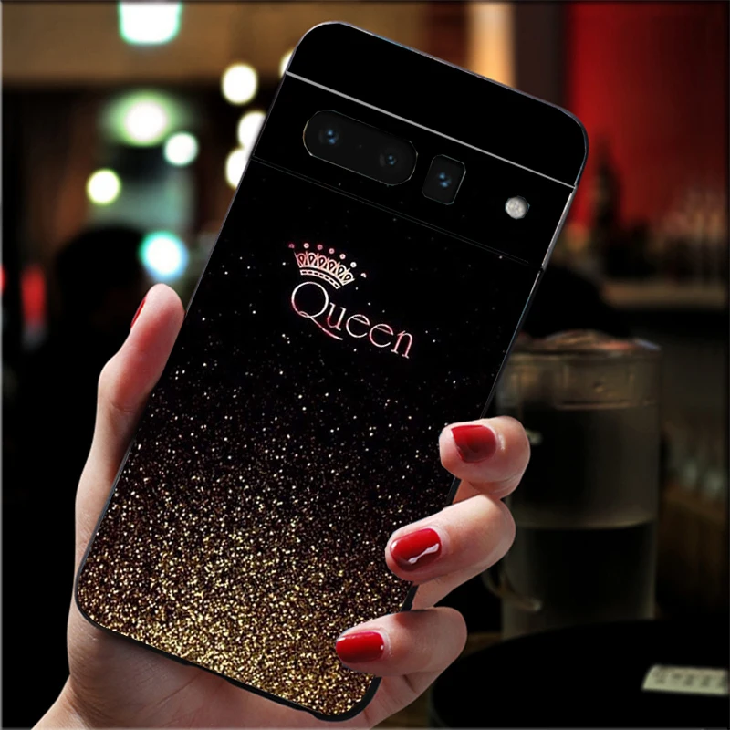 Capa de telefone para google pixel 10 9 pro xl 9a 8 7 6 pro pixel 8a 7a 6a pixel 8 7 6 5 king queen coroa