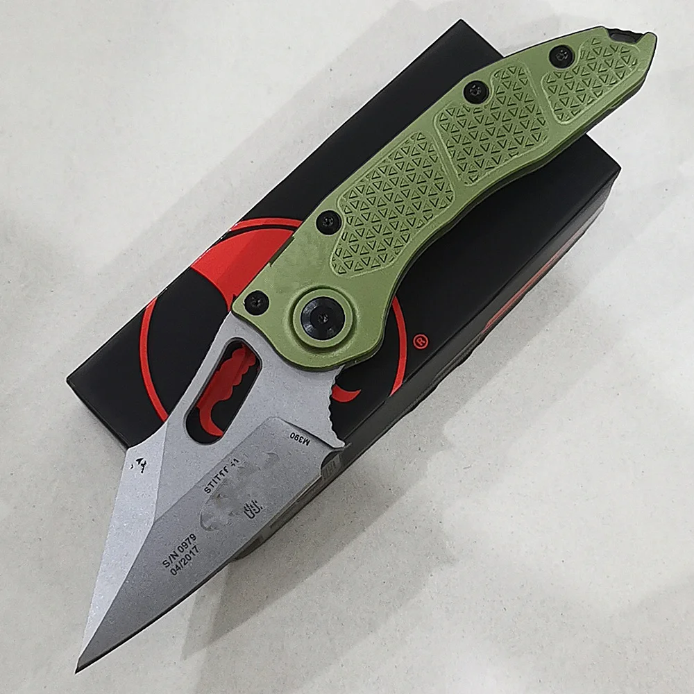 JUFULE StitchA folding D2 Mark M390 blade 6061-T6 Aluminum handle outdoor tactical camping hunting EDC tool kitchen knife