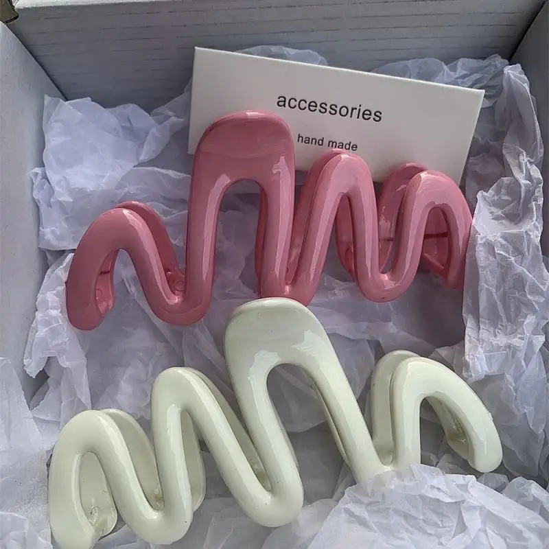 Decorative Hair Gripper Hair Clip Bobby Pin Summer Jelly Color Niche Design Fashionable Wave Gripper Back Of The Head Shark Clip