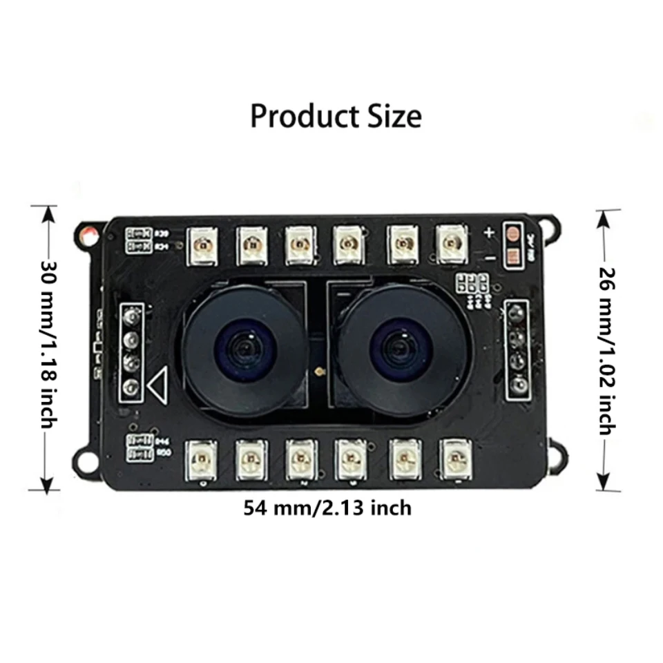 Camera Module 1080P Facial Recognition 2 Million Pixels 30fps USB Camera Module Board 850NM Infrared Night Vision 95 Degree 5PIN