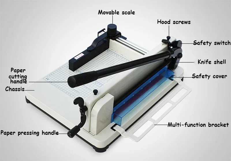 858-A4 Heavy Duty Papier Trimmer Guillotine Foto Cutter A4 Größe Desktop Papier Schneiden Maschine Manuelle Papier Cutter Schneiden Werkzeug