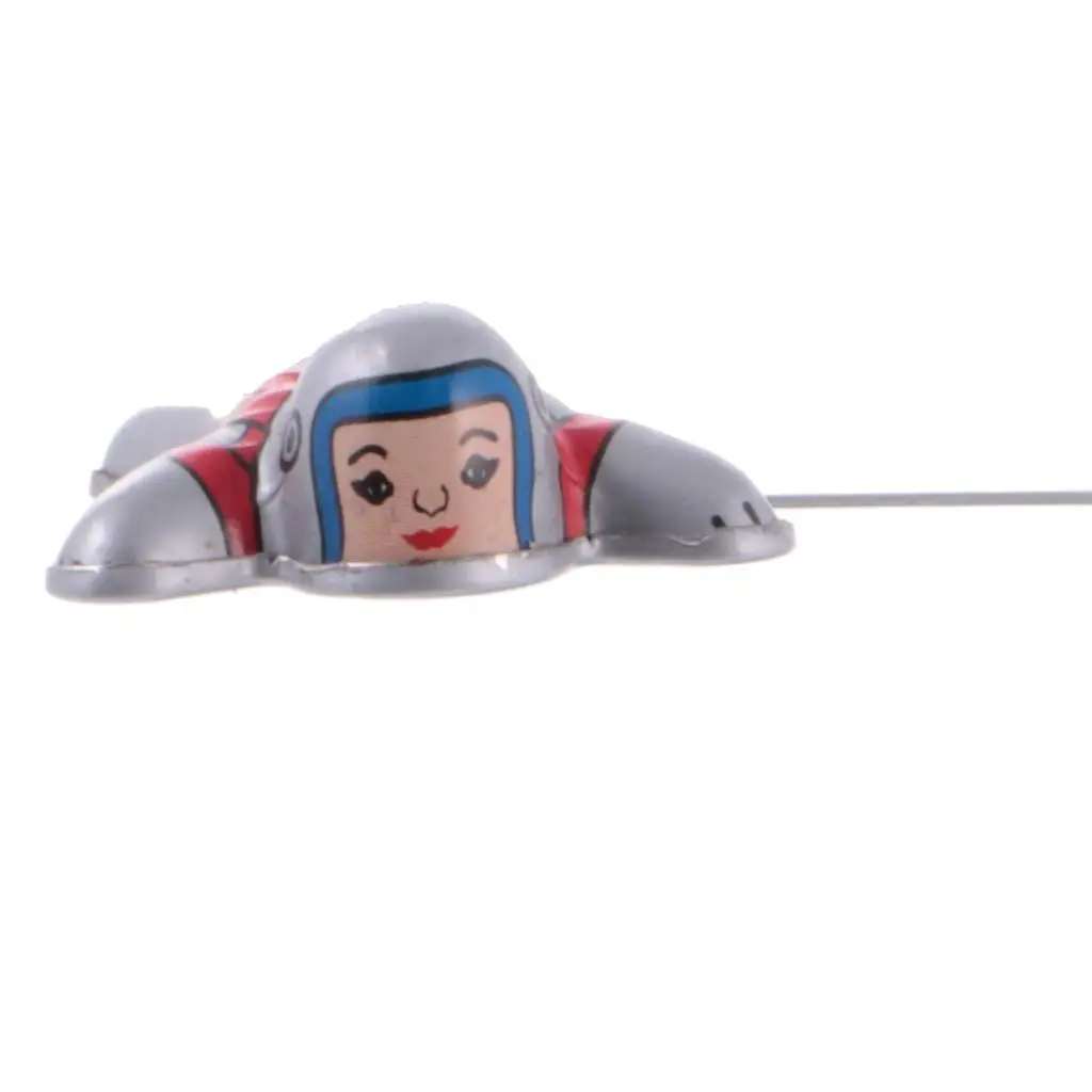 ブリキ製飛行機ヴィンテージ風巻き上げ式機械玩具コレクタブルブリキモデル、学習机の飾りとして