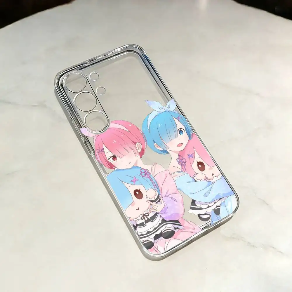 R-Re Zero Rem-M Ram  Phone Case For Samsung S25,24,23,22,21,20,30,Ultra,Plus,Fe,Lite Transparent Cover