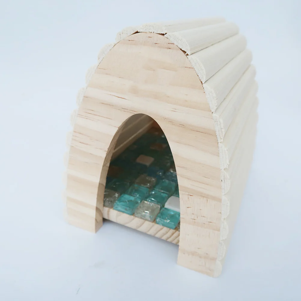 Summer Hamster Small Animal Living Hut Wooden Guinea Pigs Heat Dissipation Nest