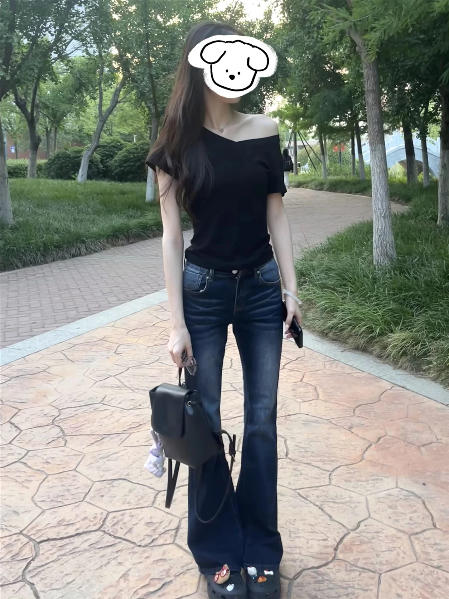 

American Street Vintage Low Waist Flared Jeans Women's Spring Autumn Slimming Long Tall Extended Floor-Length Pants