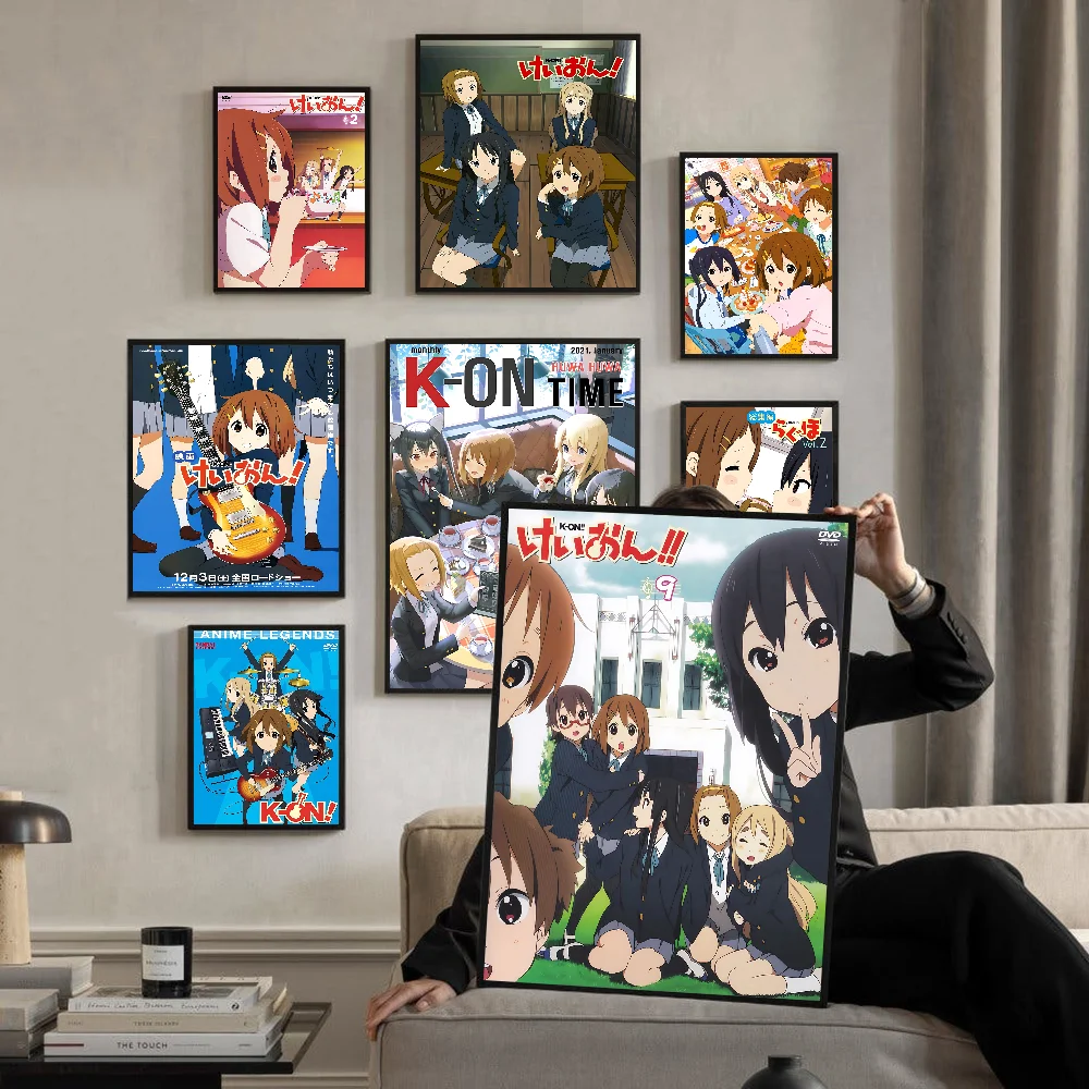 Japan Classic Anime Music K-On Whitepaper Poster HD Quality Poster Wall Art Painting Study Room Wall Decor