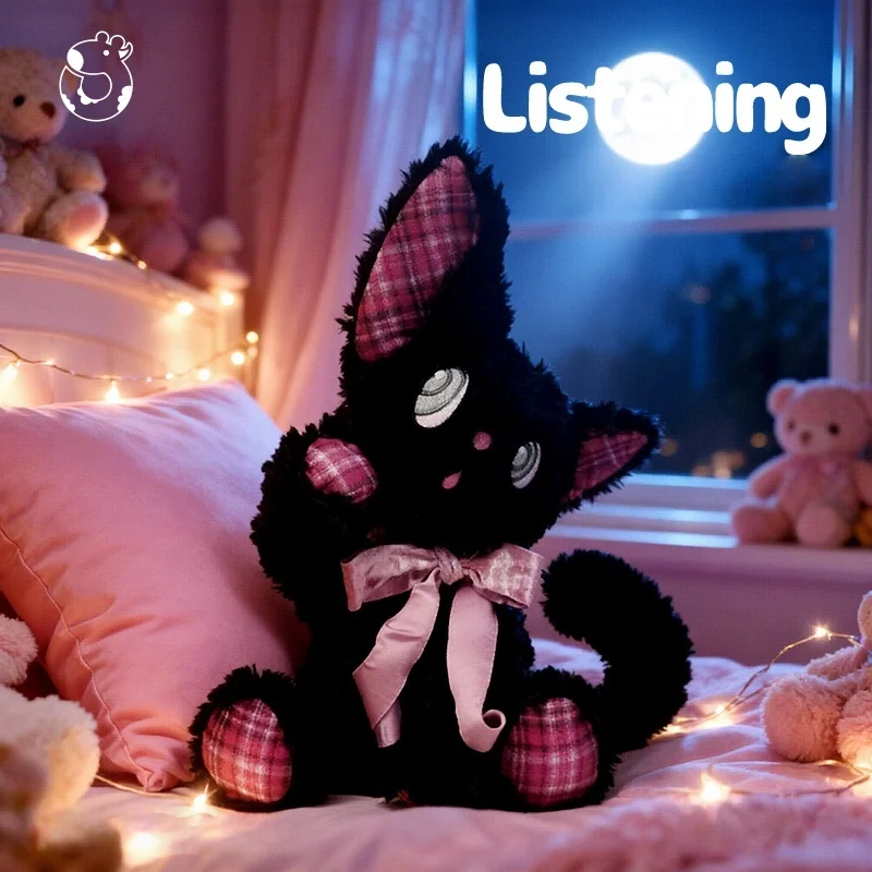 

24cm Cute Eavesdropping Devon Cat Plush Toys Soft Simulated Kitten Plushie Dolls Stuffed Animals Lovely Cats Girls Birthday Gift