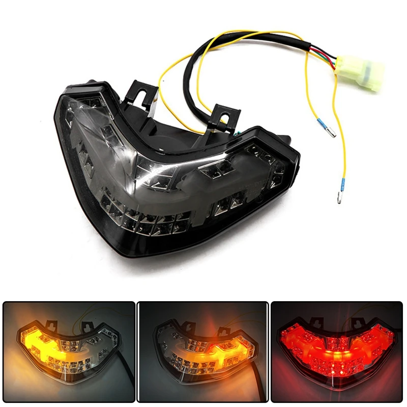 NEW-Motorcycle LED Tail Lights Brake Rear Turn Signals Integrated Light For Ducati Multistrada 1200 2010-2014 Smoke